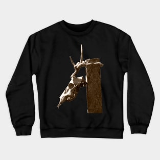 dead animal head bones Crewneck Sweatshirt